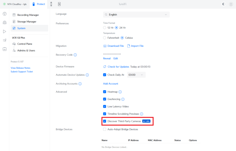 How to integrate a third party camera into UniFi Protect – Blog Florian ...